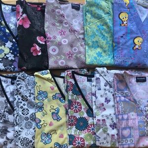 Bundle of 11 Scrub Tops
